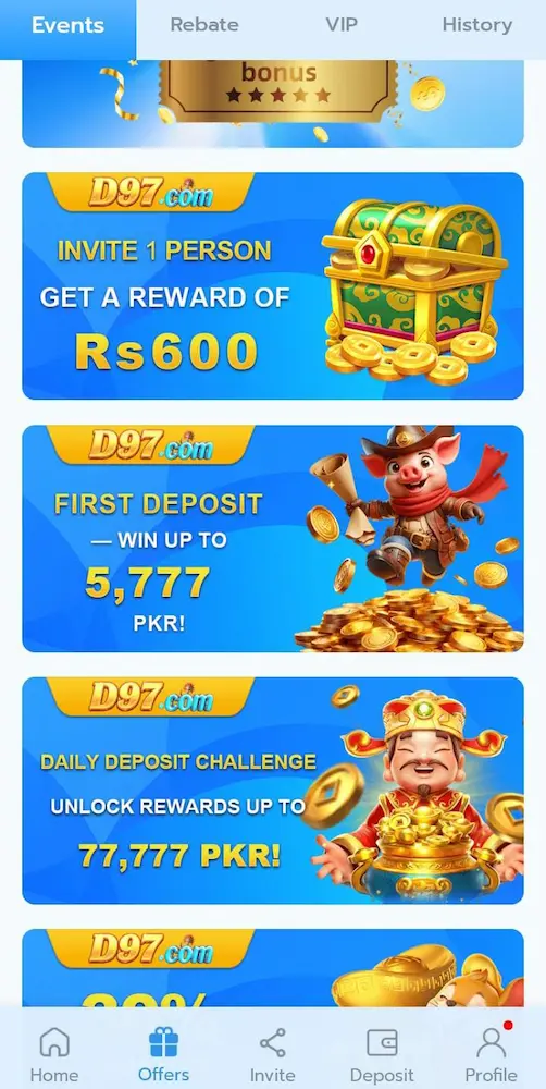D97 Game APK – Android gaming app interface and download guide for Pakistan users